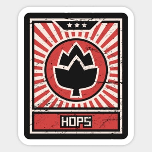 HOPS – Vintage Style Propaganda Poster Sticker